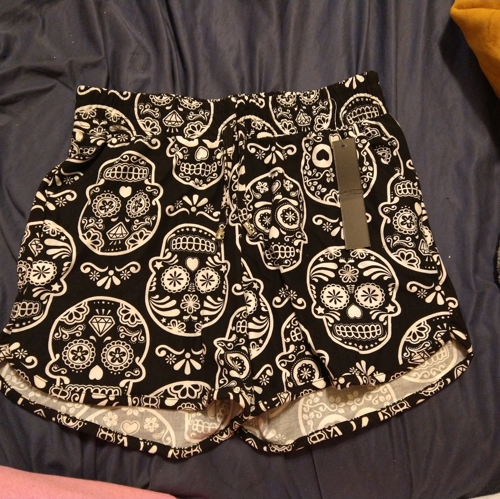 NWT Sugar Skull Shorts